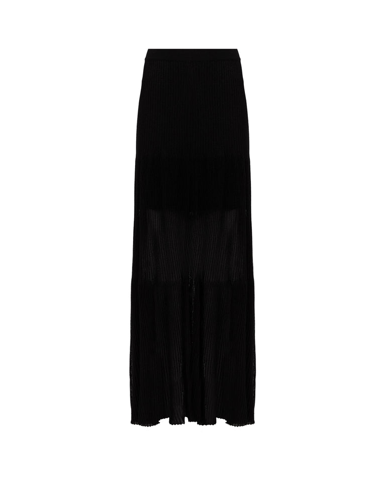 Knit Maira Long Skirt - Black XS