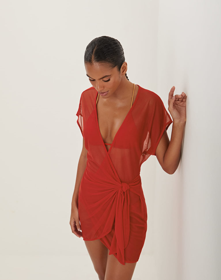 Emily Dress Coverup - Ruby XS