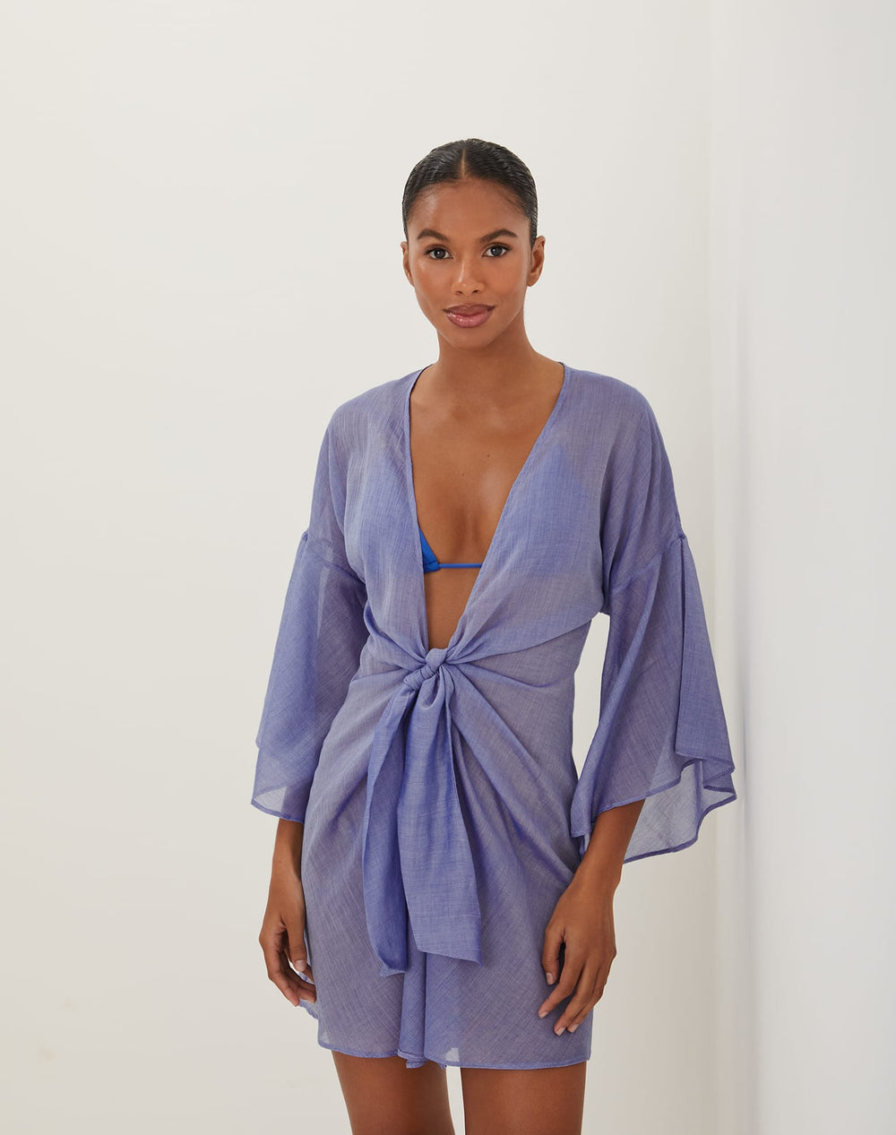 Perola Knot Short Cover Up - Sapphire XS