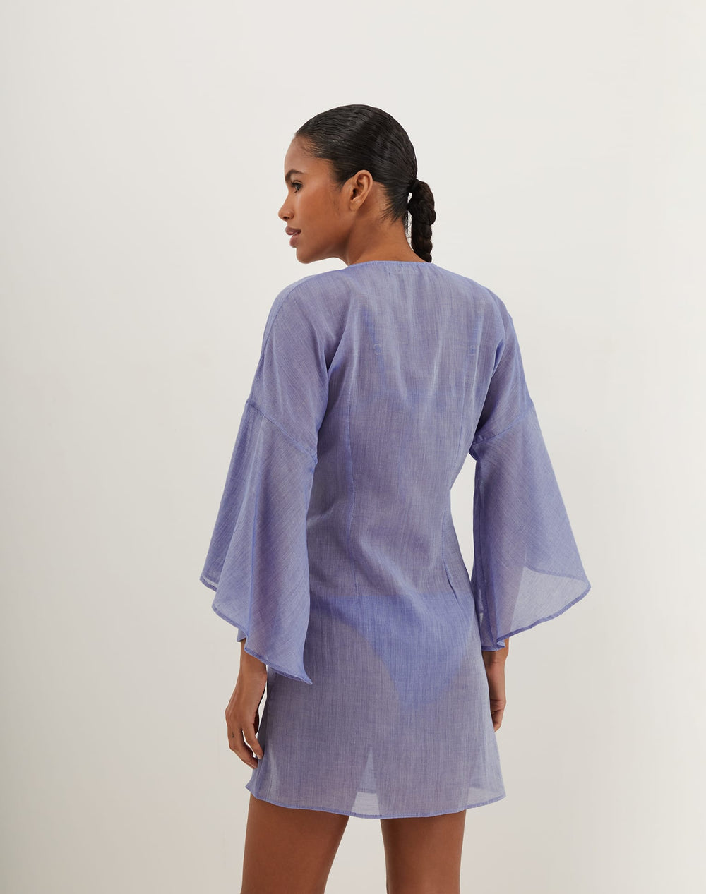 Perola Knot Short Cover Up - Sapphire XS