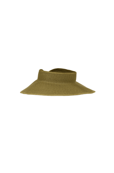 Straw Visor - Green - Straw Visor - Green O/S