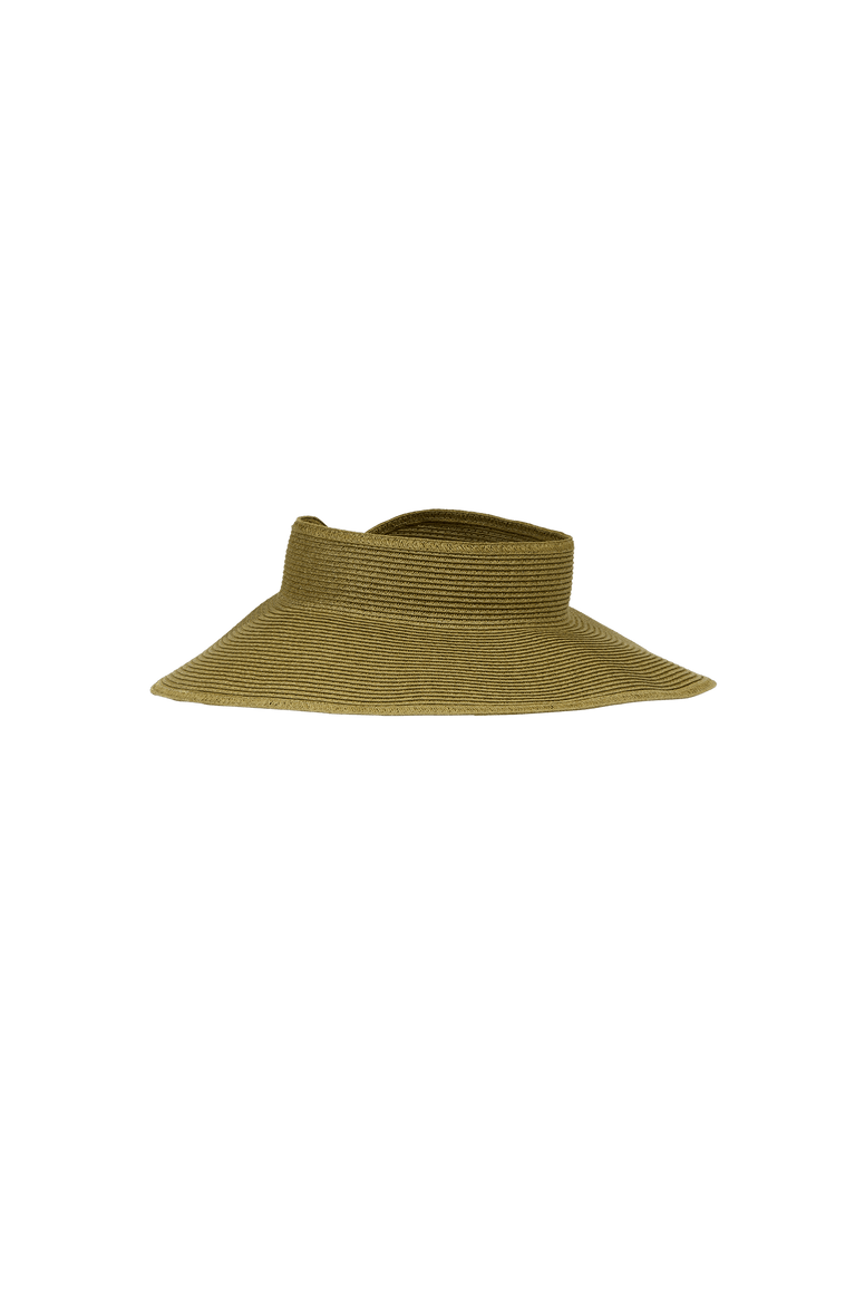 Straw Visor - Green O/S