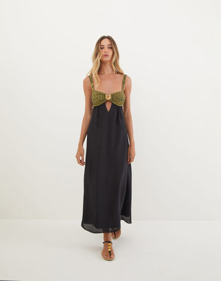 Aria Long Dress - Black XS