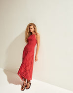 Belle Midi Dress - Raspberry XS