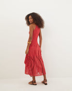 Belle Midi Dress - Raspberry XS