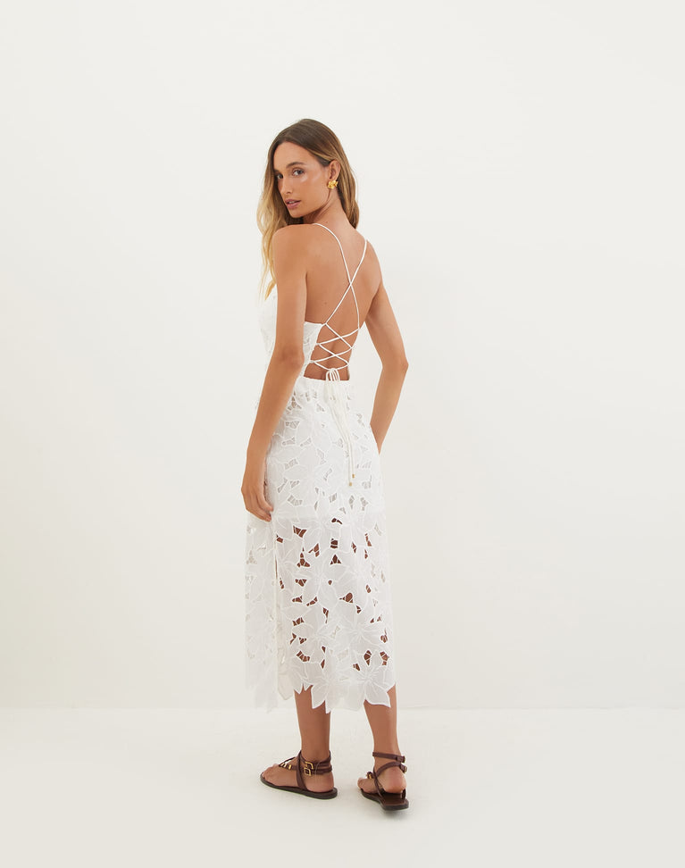 Mei Midi Dress - Off White XS