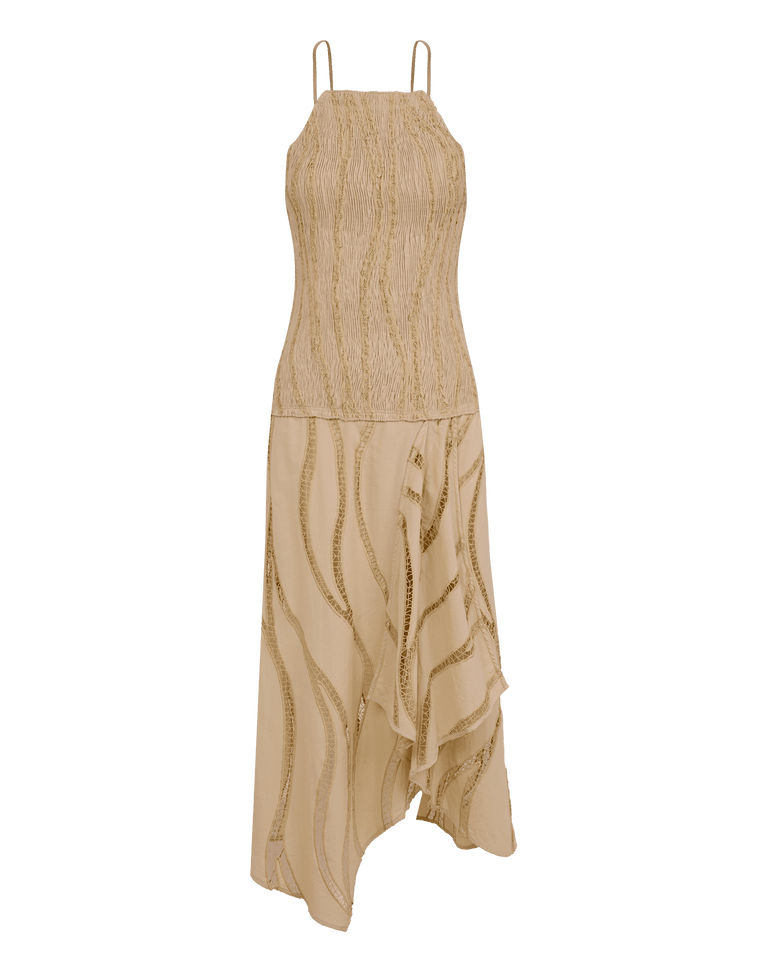 Belle Midi Dress - Santal XS