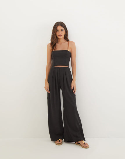 Alessia Wide Pants - Black - Alessia Pants - Black XS