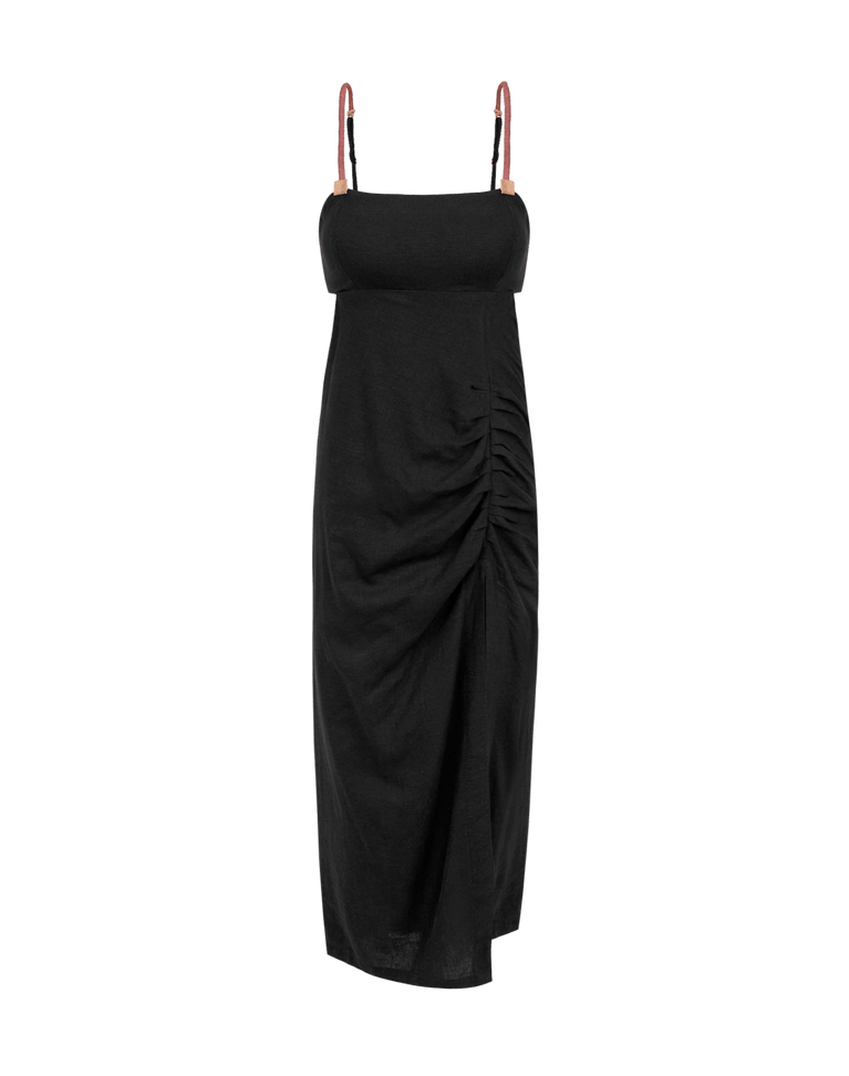 Mira Midi Dress - Black XS