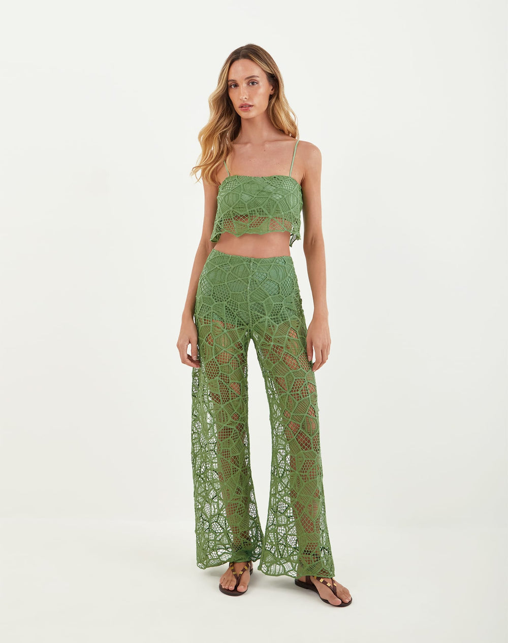 Hollie Cropped Top - Aloe XS