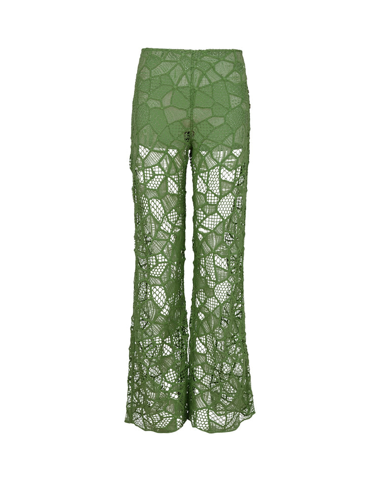 Hollie Flared Pants - Aloe XS