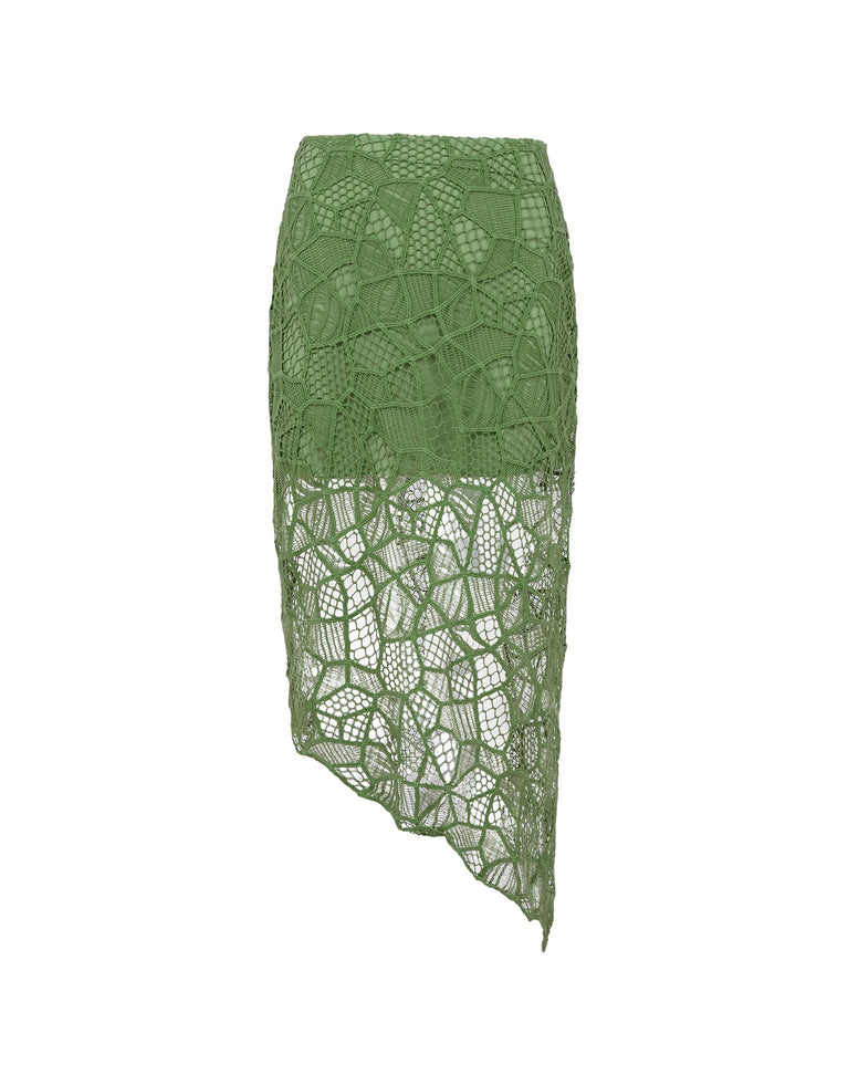 Hollie Midi Skirt - Aloe XS