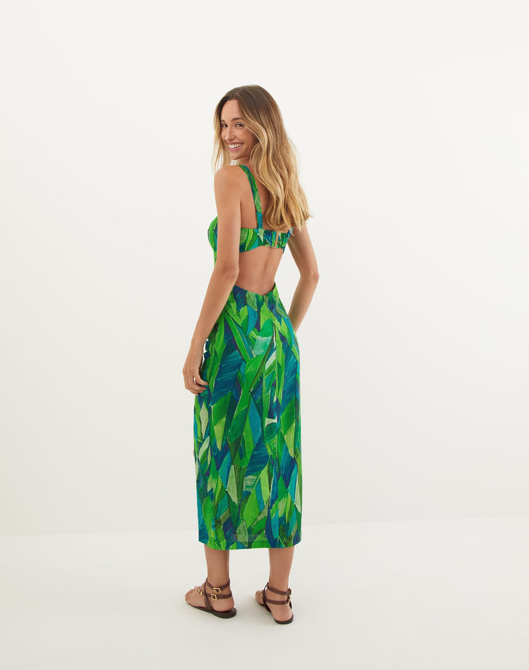 Mira Midi Dress - Tropics XS