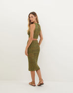 Knit Aria Midi Skirt - Green XS