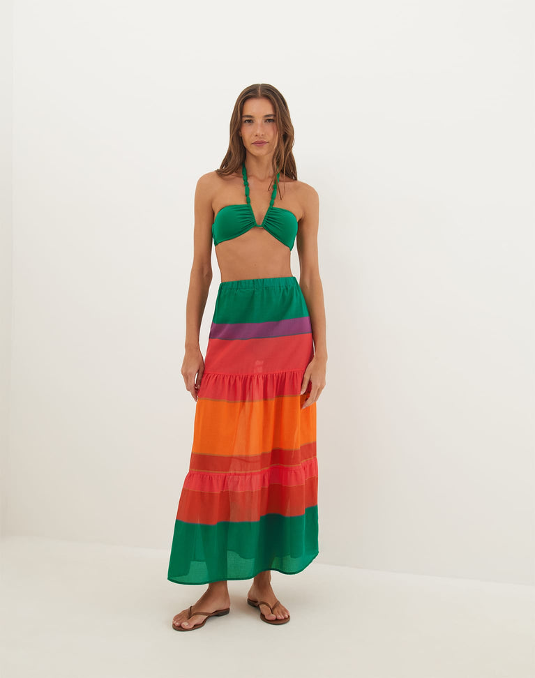 Helen Long Skirt - Heatwave XS