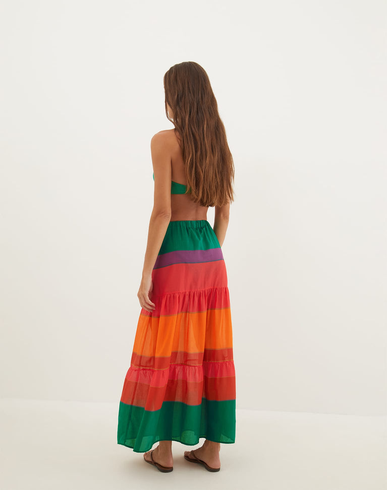 Helen Long Skirt - Heatwave XS