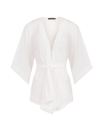 Yanka Short Kimono Cover Up - Off White XS