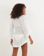 Yanka Short Kimono Cover Up - Off White XS