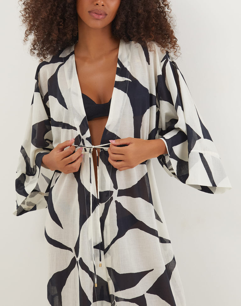 Yumi Long Kimono Cover Up - Bossa XS