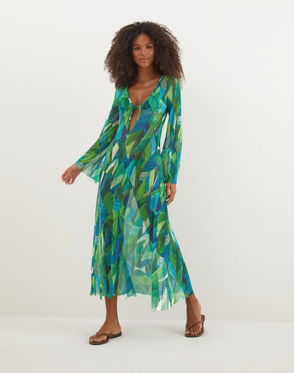 Lidi Long Cover Up Tunic - Tropics - Lidi Long Cover Up Tunic - Tropics XS