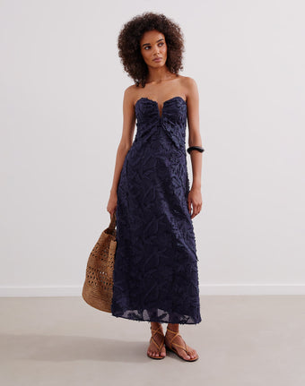 Zhen Long Dress - Indigo