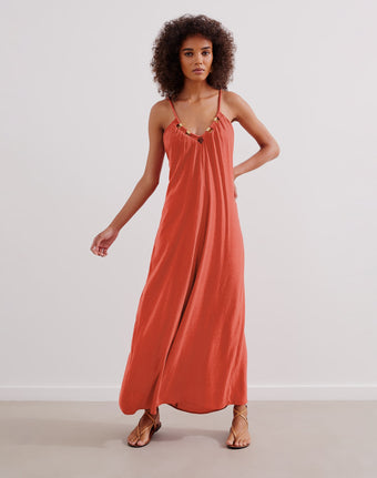 Zima Long Dress (exchange only) - Brick