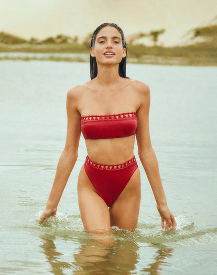 Peek & Beau Fuller Bust Exclusive mix and match bikini set in red