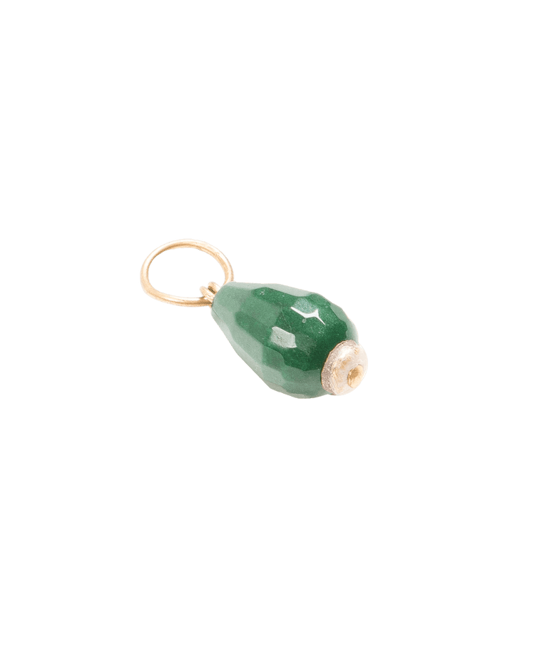 Emerald Pendant Charm - Gold