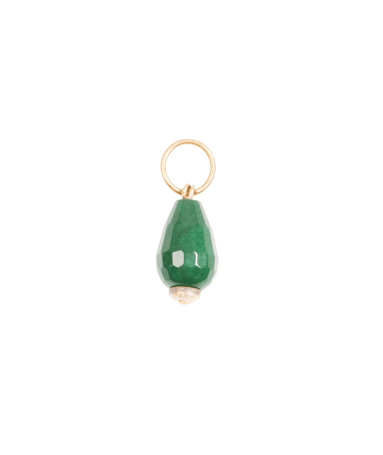 Emerald Pendant Charm - Gold