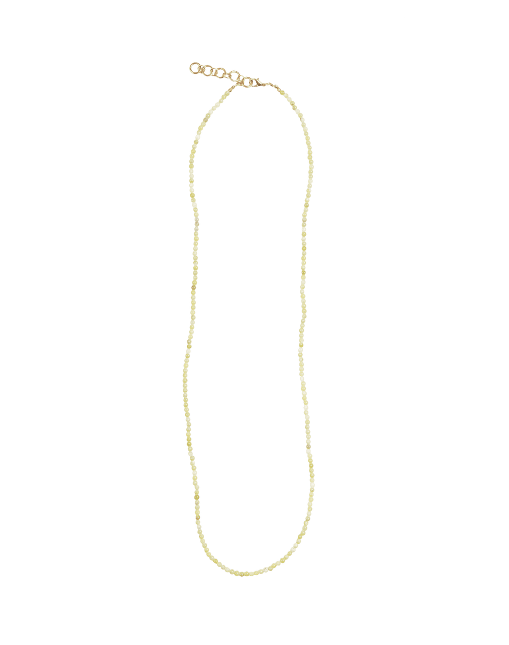 Jade Long Necklace - Gold