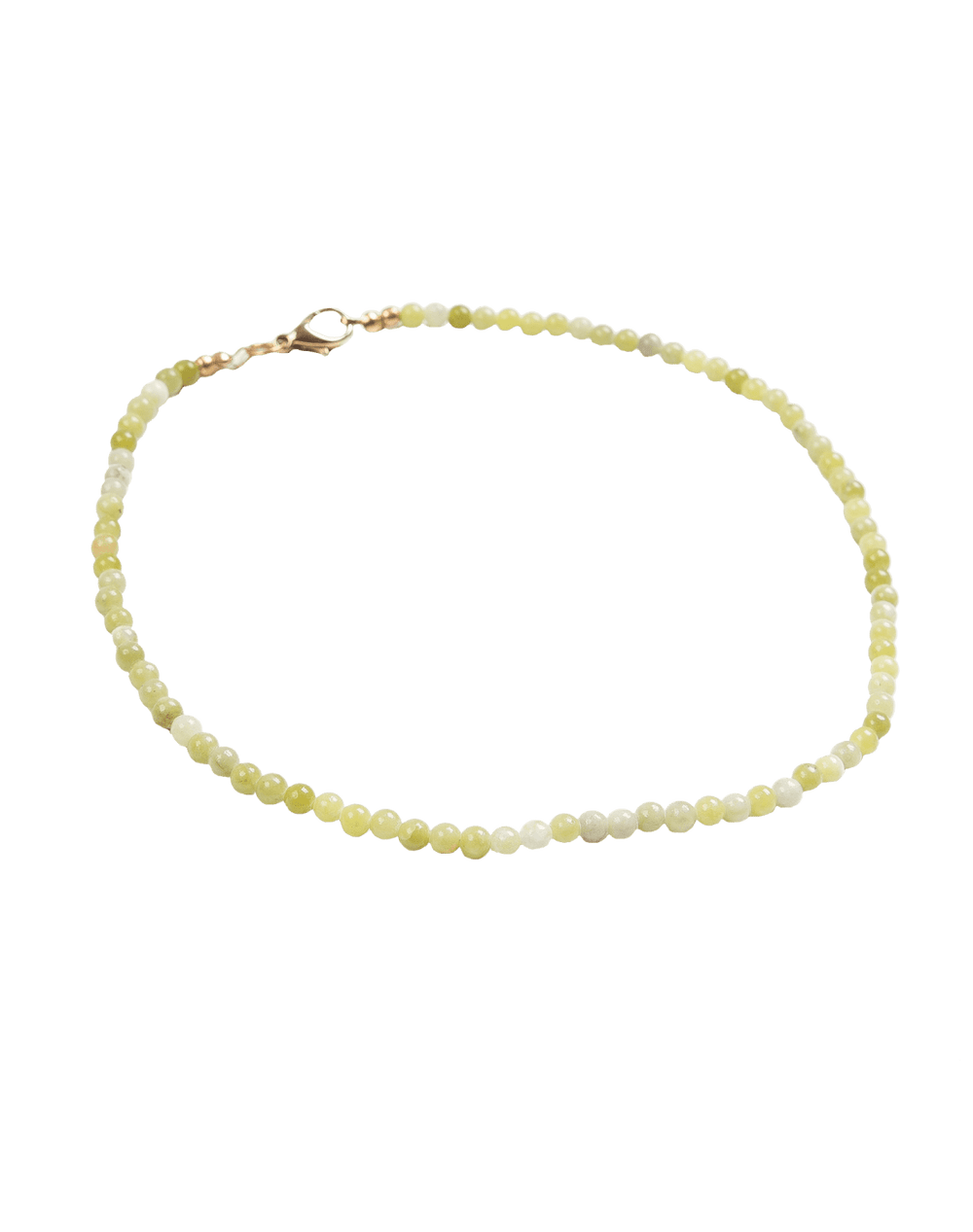 Jade Short Necklace - Gold