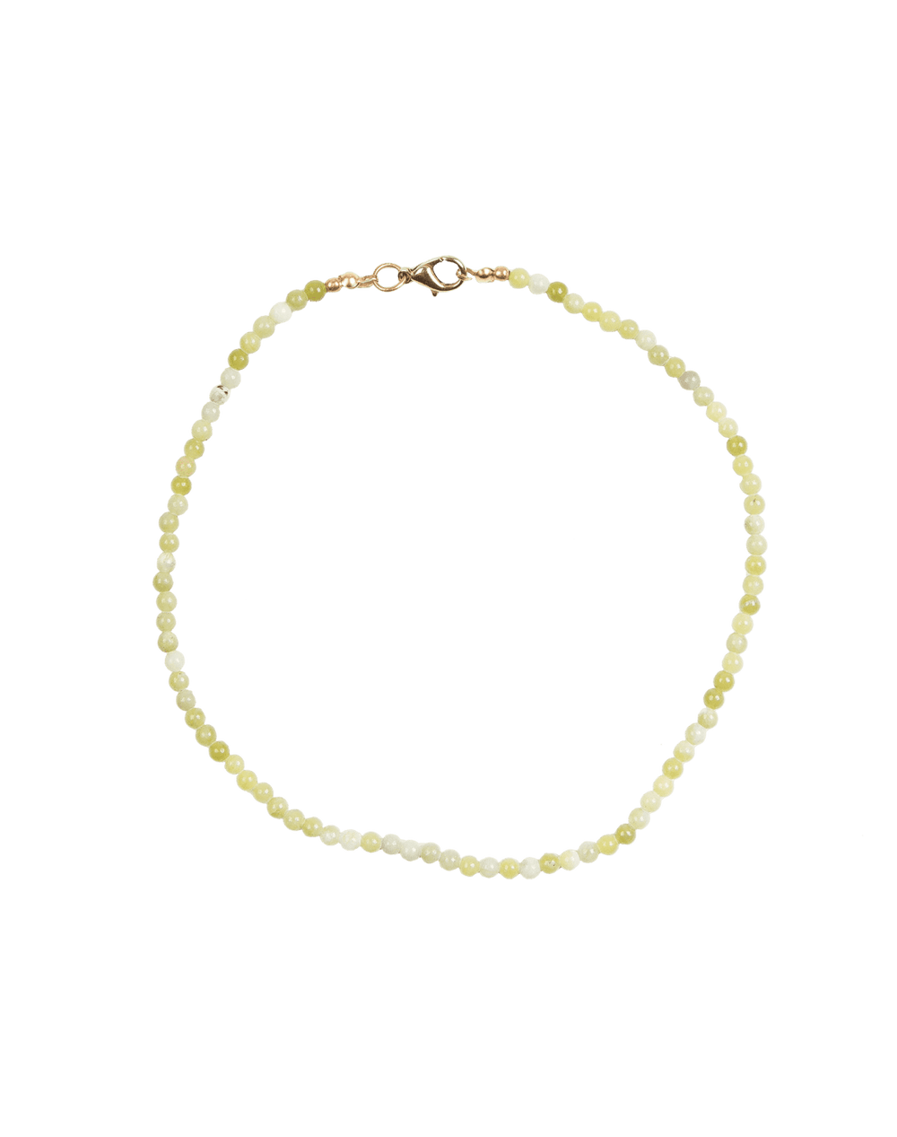 Jade Short Necklace - Gold