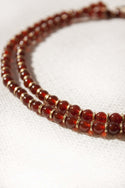 Long Beaded Necklace - Red